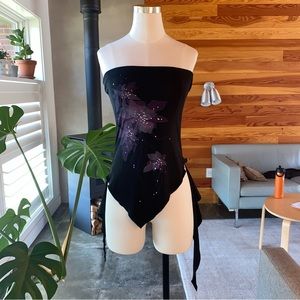Beautiful 2000's Club Black Sparkle Tube top by French Kiss